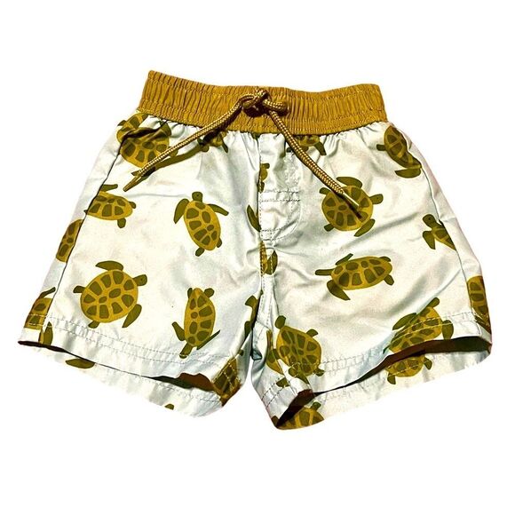 🔥 5 for $30 🔥 Gymboree Baby Boys Turtle Print Swim Trunks | Size 3–6 Months - Picture 1 of 2